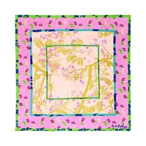 NWT Lost Pattern NYC Floral Tapestry Large Silk Scarf – Pink